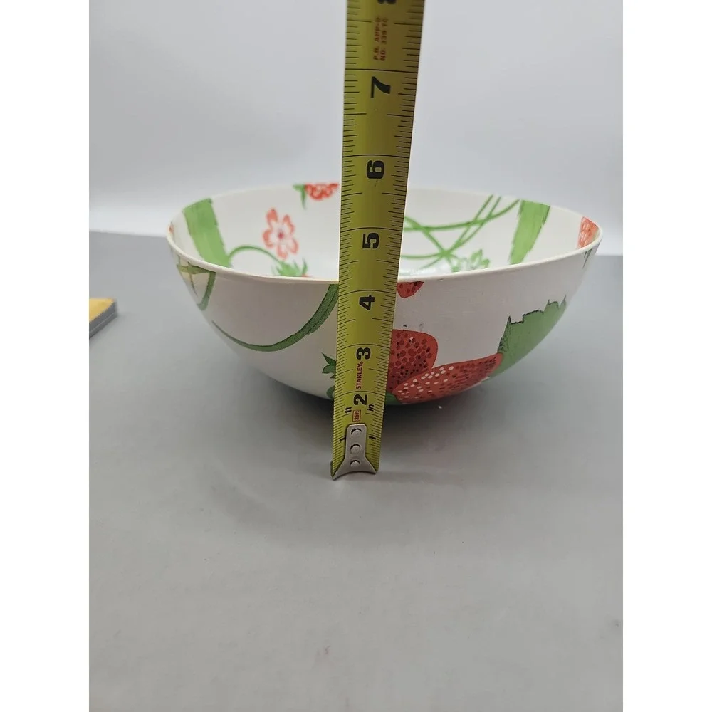 Vintage Strawberry Basket  Bowl, 1970's  Match Mates  Hard Plastic Japan Colorfu